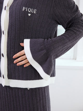 Smoothie Rib Logo Cardigan