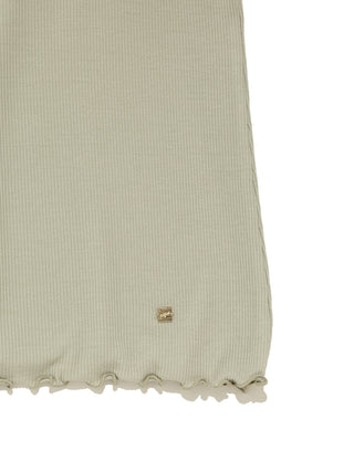 Cool Ribbed Fabric T-shirt With Built-in Bra