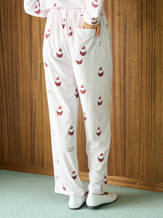 Cute Variety Motif Cut-and-sew Long Pants
