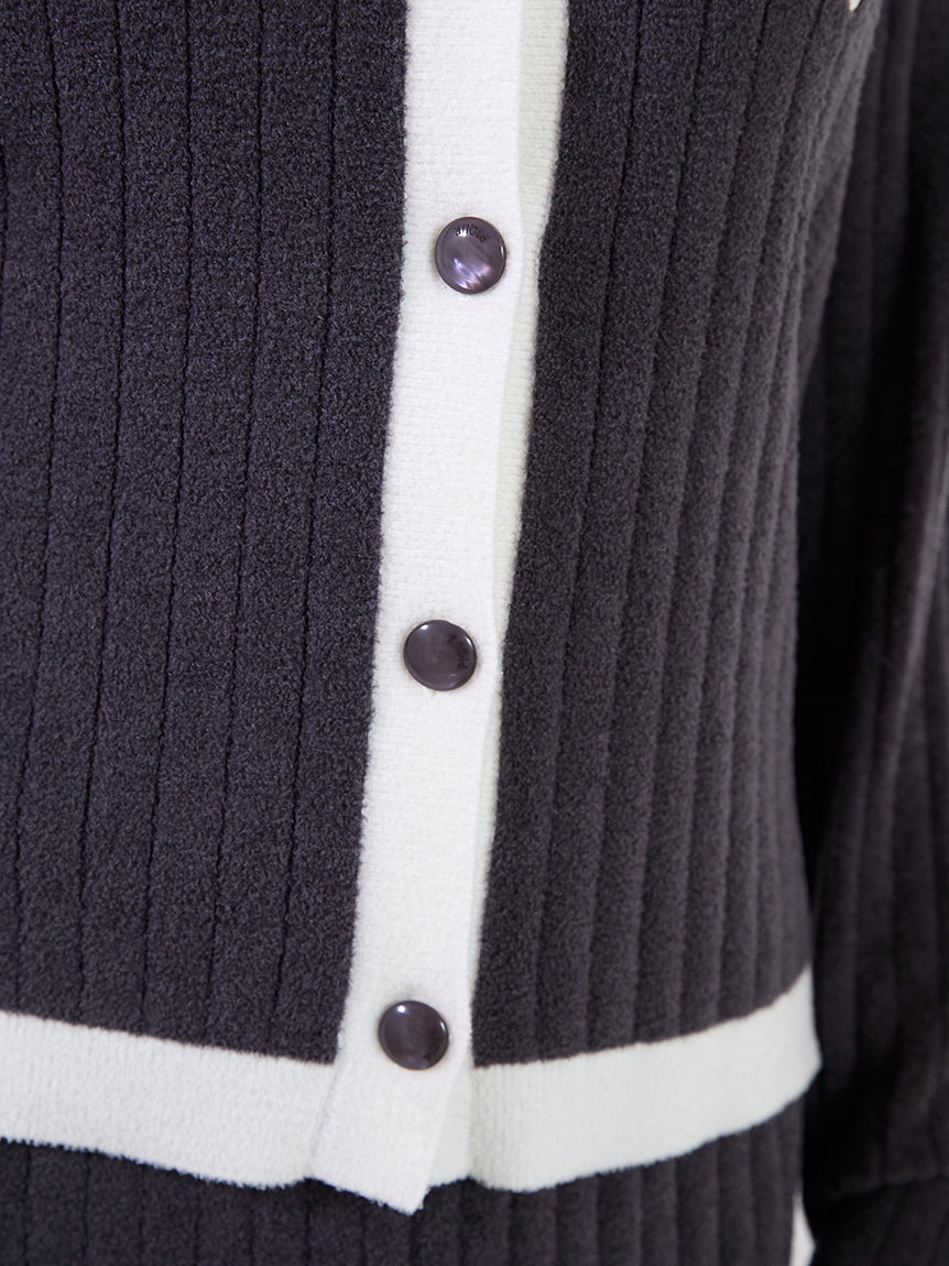 Smoothie Rib Logo Cardigan