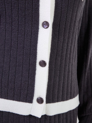 Smoothie Rib Logo Cardigan