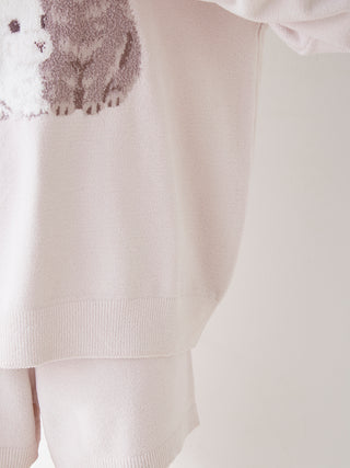 Twin Rabbits Loungewear Pullover Top and Shorts Set