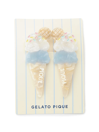 Ice Cream Motif Mini Hair Clips Set gelato pique