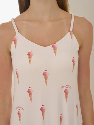 Cool Rayon Sorbet Camisole Dress With Built-in Bra
