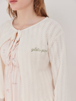 Airy Moco Patterned Cardigan