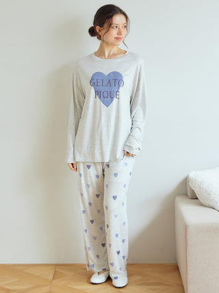 Heart Motif Long T-shirt