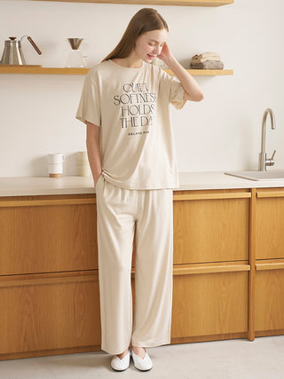 Cool Rayon Logo Printed Pants