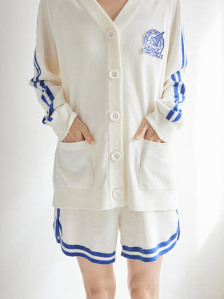 Airy Moco Sporty Jacquard Cardigan