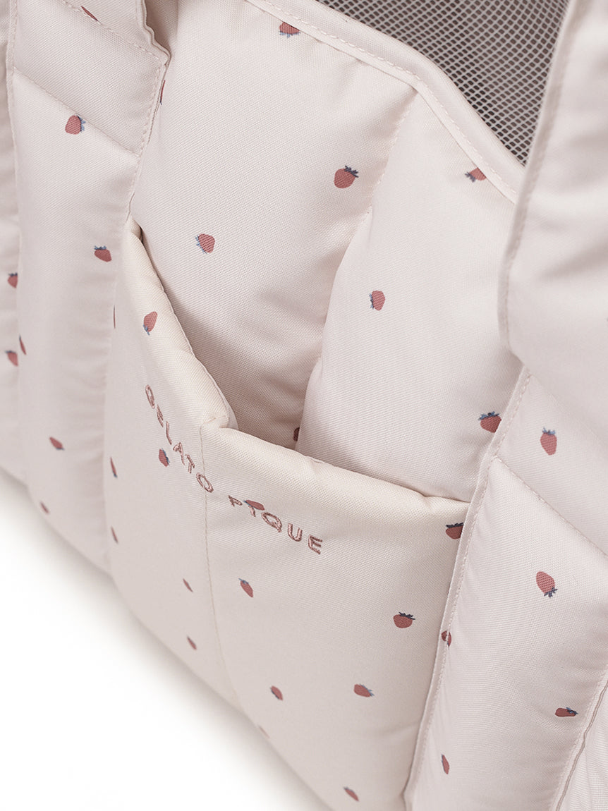 【CAT&DOG】Strawberry Quilting Carrier Bag