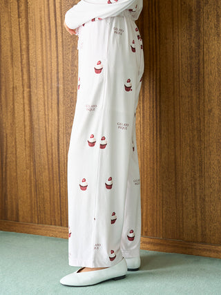 Cute Variety Motif Cut-and-sew Long Pants