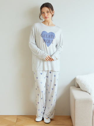 Heart Motif Long T-shirt