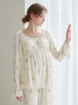 Ribbon Bunny Pullover with Built-in Cup