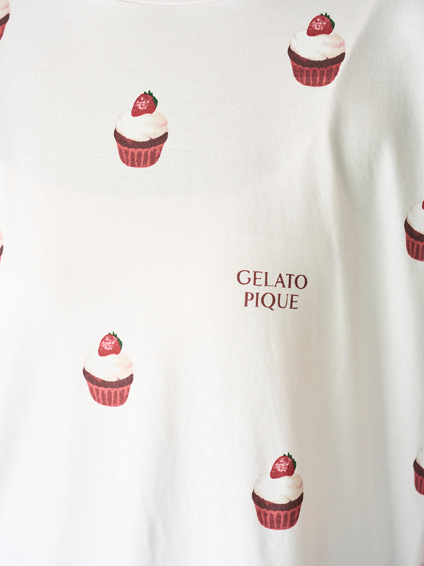 Cute Variety Motif Cut-and-sew Pullover
