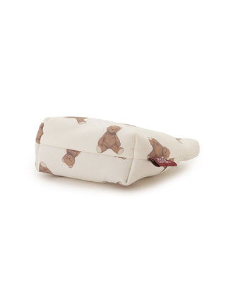 Heart Bear Patterned Tissue Pouch bottom view