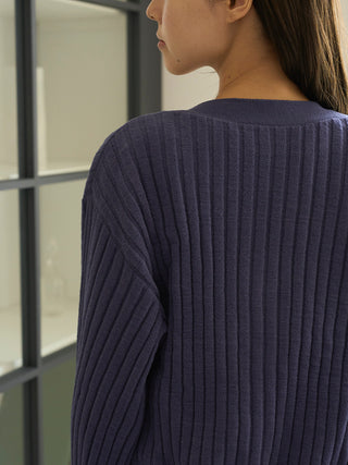 Airy Moco Ribbed Short Cardigan