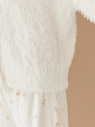 Cat Fur-like Feather Knit Cardigan