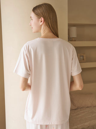 Ice-cream / Bear One Point Printed T-shirt