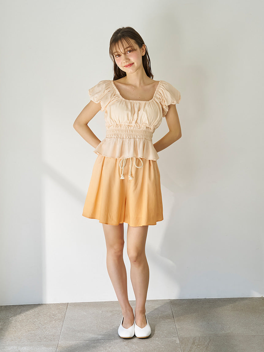 Shirring Gather Pullover