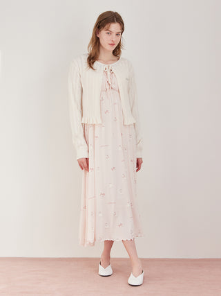 Airy Moco Patterned Cardigan