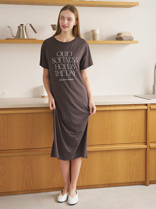 Cool Rayon Logo Printed Dress