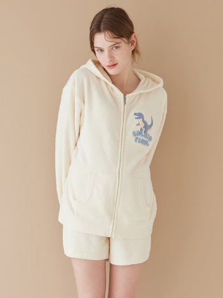 Airy Moco Dinosaur Sagara Embroidery Shorts