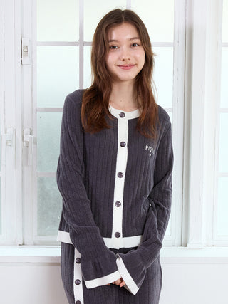 Smoothie Rib Logo Cardigan