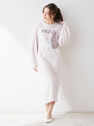 Twin Rabbits Jacquard Lounge Dress