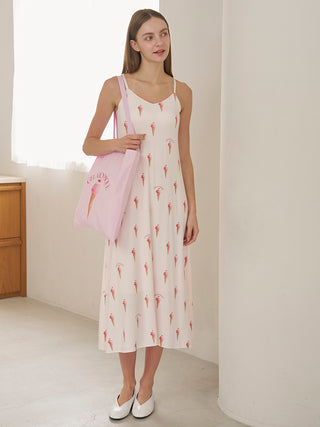 Cool Rayon Sorbet Camisole Dress With Built-in Bra