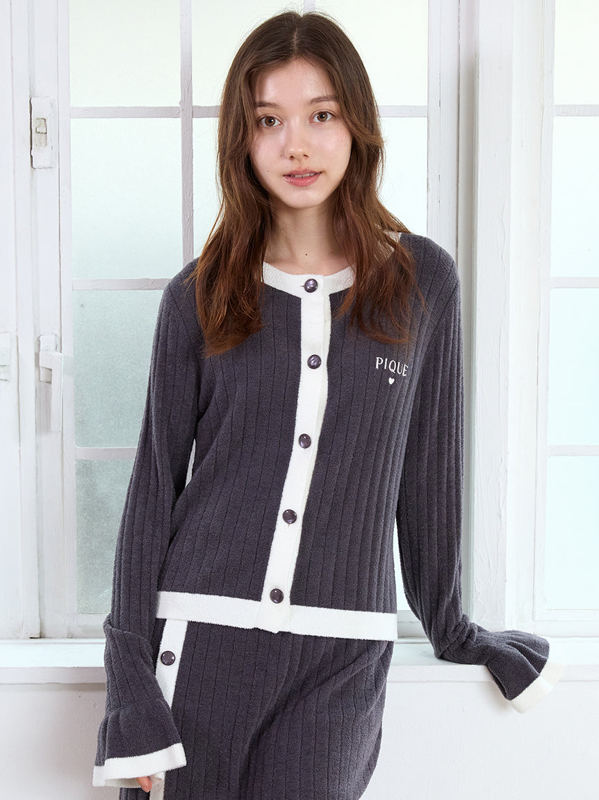 Smoothie Rib Logo Cardigan