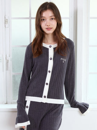 Smoothie Rib Logo Cardigan
