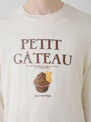 [Chocolate＆Framboise][MENS]Chocolate Cupcake Motif Long T-shirt Front View