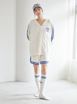 Airy Moco Sporty Jacquard Cardigan
