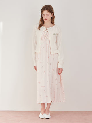 Airy Moco Patterned Cardigan