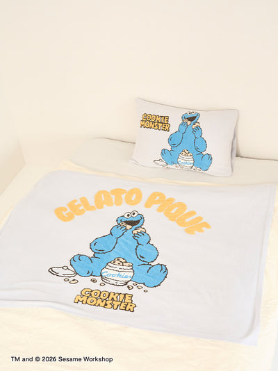 [SESAME STREET][Sleep] Airy Moco Jacquard Half Blanket gelato pique