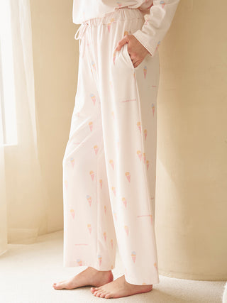 Ice-cream / Bear All Over Printed Pants