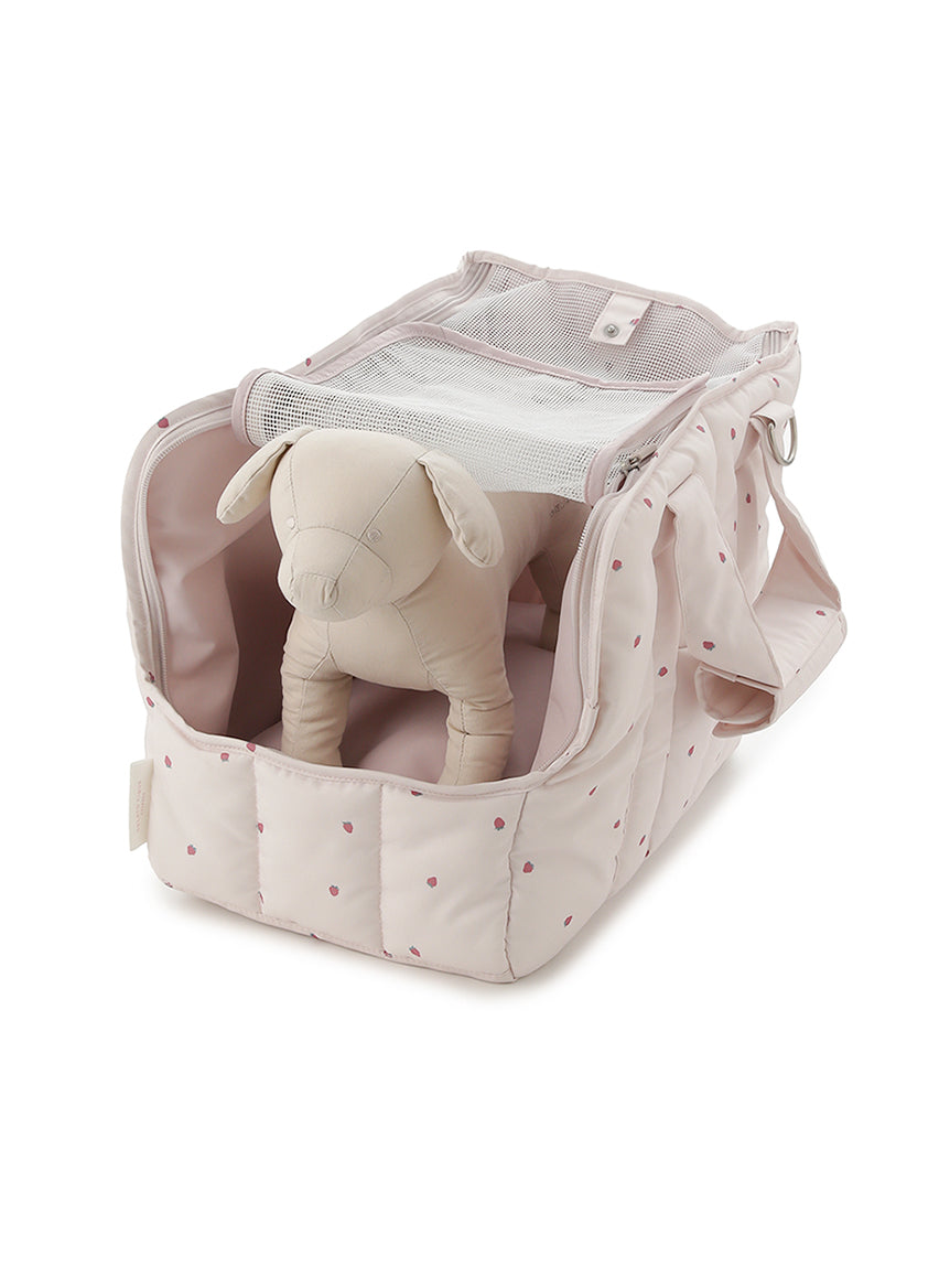 【CAT&DOG】Mini-size Strawberry Quilting Carrier Bag
