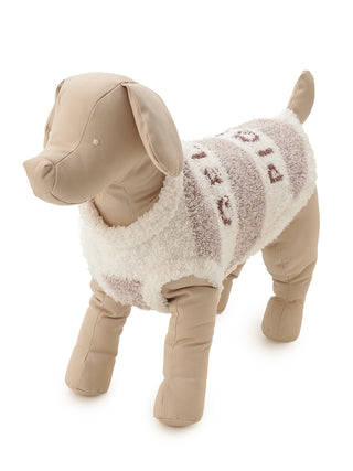 [CAT&DOG] XL-size Gelato Melange 2 Border Pet Pullover