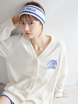 Airy Moco Sporty Jacquard Cardigan