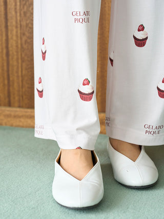 Cute Variety Motif Cut-and-sew Long Pants
