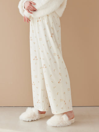 Cat and Flower Long Pants