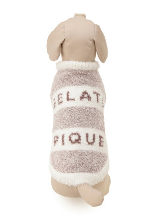 [CAT&DOG] XL-size Gelato Melange 2 Border Pet Pullover