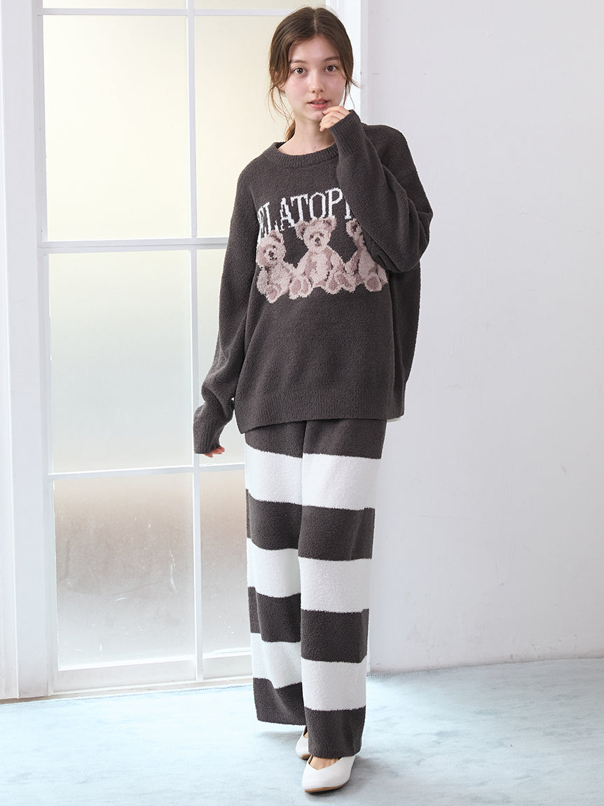 Airy Moco Cute Variety Jacquard Pullover