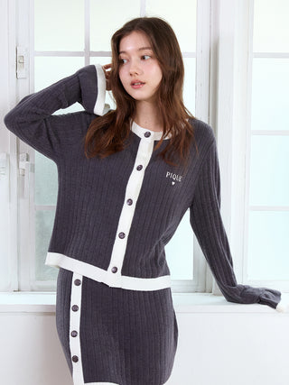 Smoothie Rib Logo Cardigan