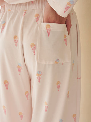 Ice-cream / Bear All Over Printed Pants