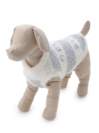 [CAT&DOG] XL-size Gelato Melange 2 Border Pet Pullover