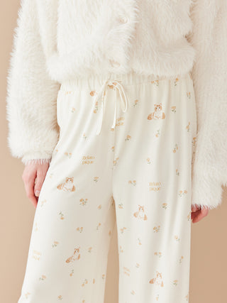 Cat and Flower Long Pants
