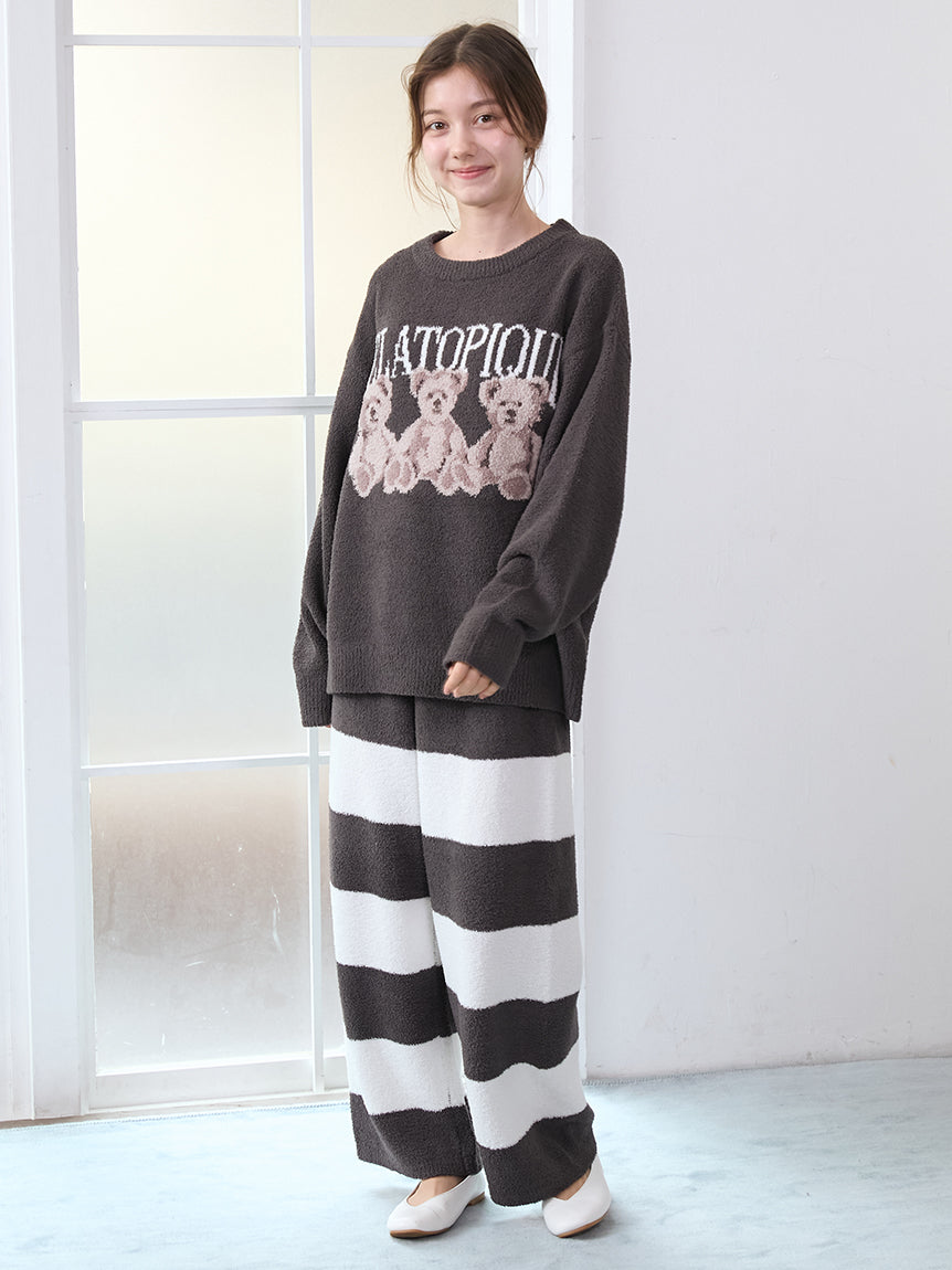 Airy Moco Cute Variety Jacquard Pullover
