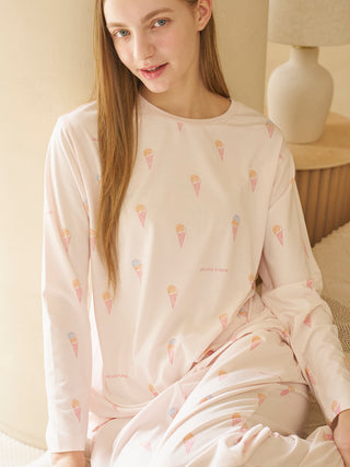 Ice-cream / Bear All Over Printed Pants