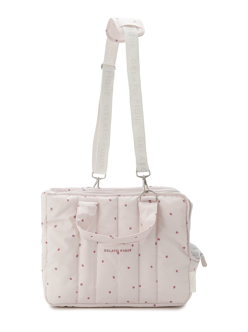 【CAT&DOG】Mini-size Strawberry Quilting Carrier Bag
