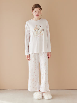Cat and Flower Long Pants